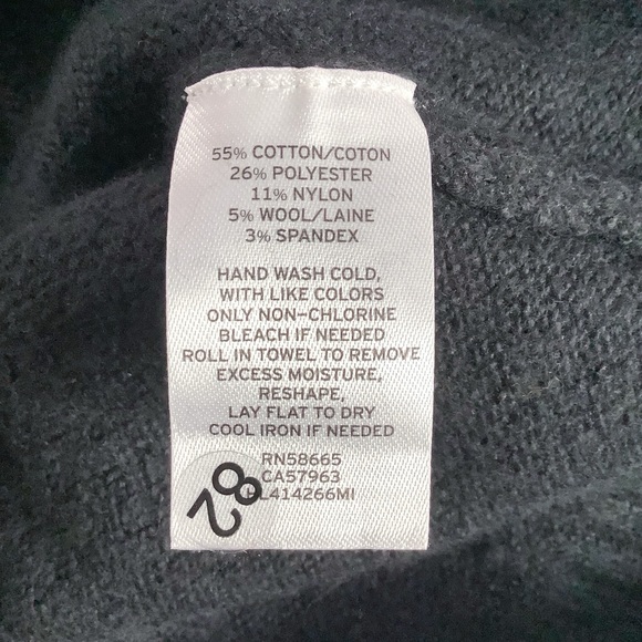 Chelsea28 Black Cowl Neck Turtleneck Oversized Sweater Women Medium NEW TAGS $69 - Picture 4 of 5